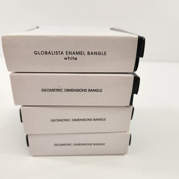 Avon Bangle Bracelet Lot Globalista Enamel / Geometric Dimensions Bundle of 5 - Picture 14 of 15
